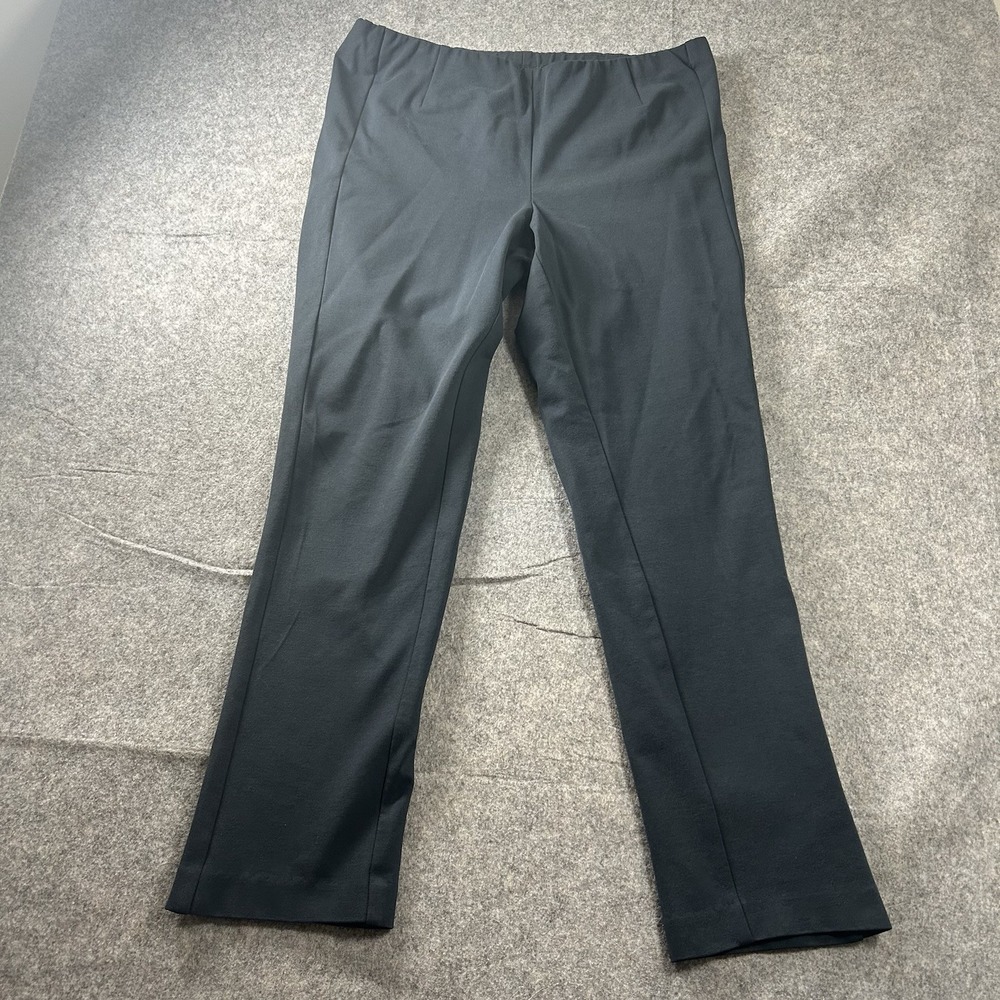 J. Jill Ponte Pants Women's Large Slim Leg Black Pull On Career Professional
